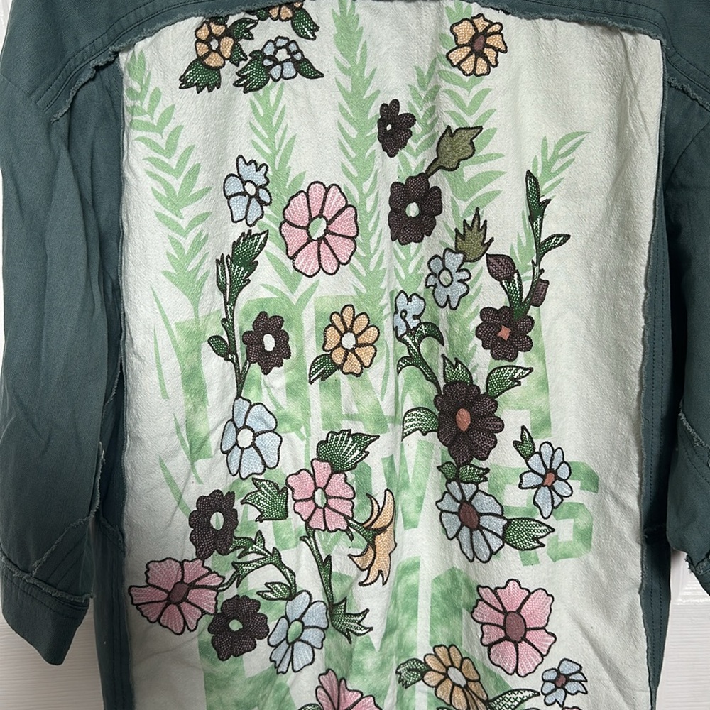 FREE PEOPLE We The Free Pressed in Flowers Embroidered Floral Kimono Jacket - Picture 9 of 9
